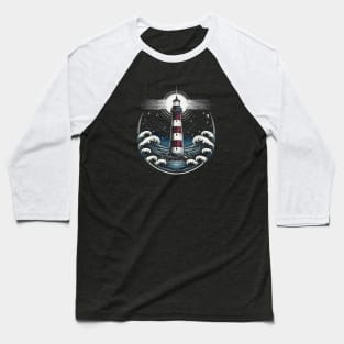 Lighthouse Ocean Baseball T-Shirt